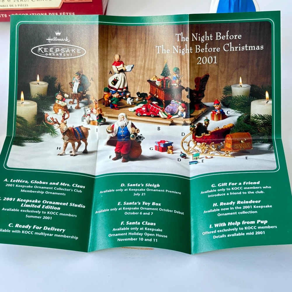 Hallmark Ornament‎ Club Night Before Christmas Mrs. Clause Elves Village KOCC - Picture 2 of 9